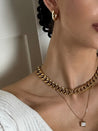 new in  new  gold chain  gold jewellery uk  cold chain  chain choker  gold chunky chain  gold chain necklace  chunky chain  golden necklace  Cuban chain  statement necklace  gold plated gold chain  chunky chain gold