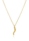 waterproof necklace  waterproof jewellery  quality gold necklaces uk  minimalist necklace  italian lucky charm  italian cornicello  gold pendant  gold necklace uk  gold necklace  gold lucky charm  cornicello